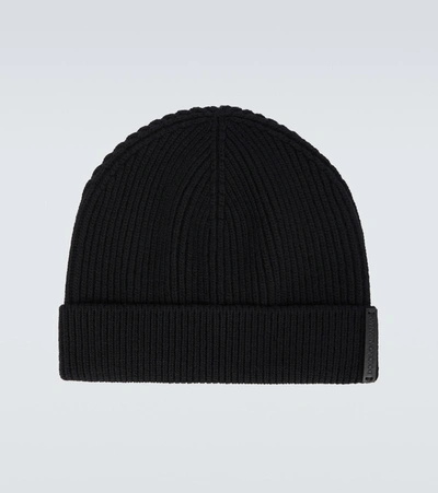 Dolce & Gabbana Knitted Wool Beanie In Black