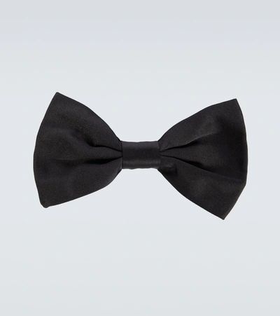 Dolce & Gabbana Silk Bow Tie In Black