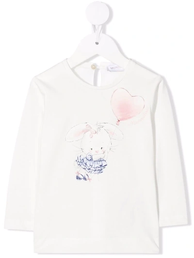 Monnalisa Babies' Graphic-print Sweatshirt In White