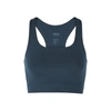 Girlfriend Collective Dylan Longline Racerback Sports Bra In Navy