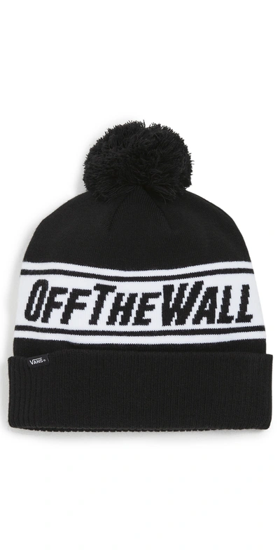 Vans Off-the-wall Pom Beanie In Black