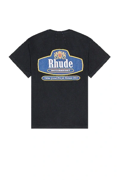 Rhude Racing Crest Tee In Black
