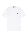 Polo Ralph Lauren Custom Slim Fit Stretch Mesh Polo Shirt In White