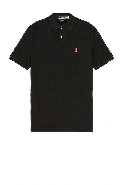 Polo Ralph Lauren Men's Big & Tall Classic-fit Cotton Mesh Polo In Black