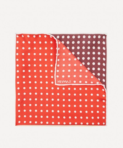 Lanvin Four Square Dot Pocket Square In Multi