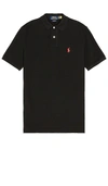 Polo Ralph Lauren Slim Fit Polo Shirt With Classic Collar In Black