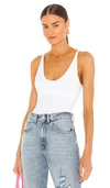 Free People Seamless Scoop Neck Camisole In White