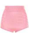 Cashmere In Love Mimie High-waisted Cashmere Shorts In Rosa