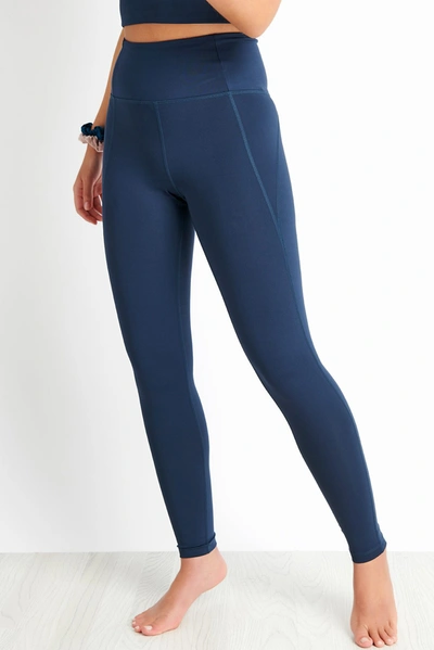 Girlfriend Collective Compressive High Waisted Legging In Blue