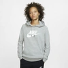 Nike Women's  Sportswear Essential Fleece Pullover Hoodie In Grey