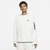 Nike Sportswear Tech Fleece Men's Crew Sweatshirt In Sail,black