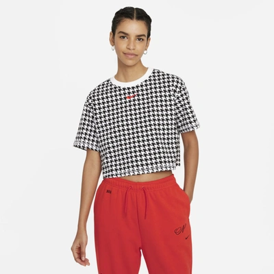 Nike Sportswear Icon Clash Women's Oversized Houndstooth Crop Top
