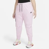 Nike Women's  Sportswear Tech Fleece Pants (plus Size) In Regal Pink,black