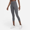 Nike One Luxe Women's Mid-rise Crop Leggings In Iron Grey,clear