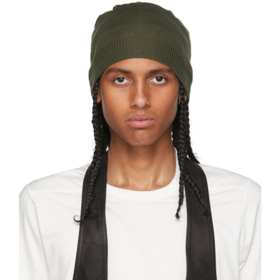 Rick Owens Green Medium Beanie In 15 Green