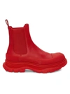 Alexander Mcqueen Men's Men's Tread Slick Chelsea Boots In Red