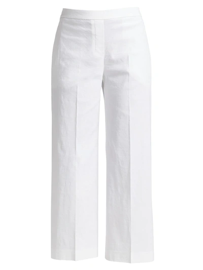 Theory Wide-leg Pull-on Pants In White