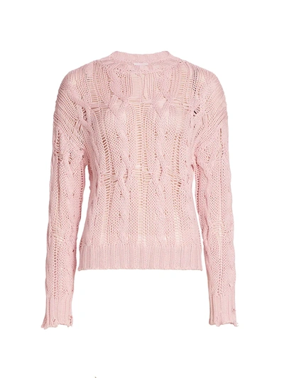 Sablyn Mitzy Open-knit Pullover In Blushing