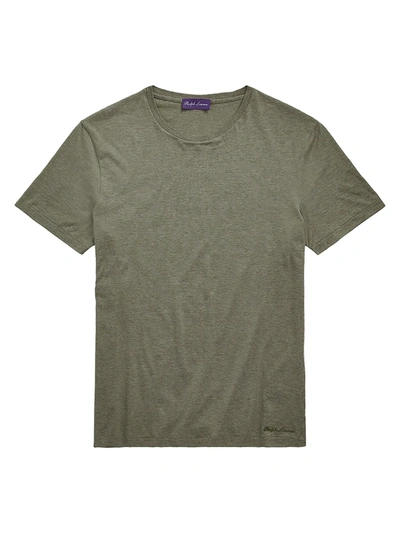 Ralph Lauren Jersey Crewneck T-shirt In Moss Melan