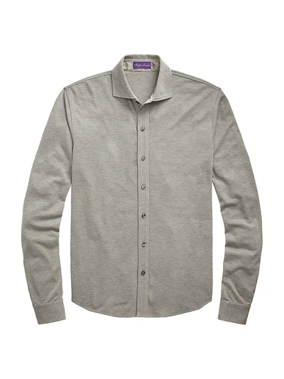Polo Ralph Lauren Keaton Washed Pique Shirt In Grey
