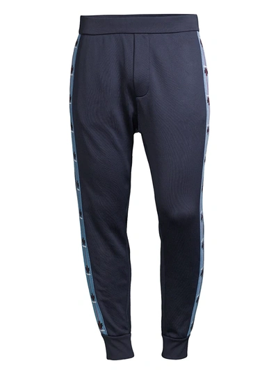 Dsquared2 Leaf Tape Joggers In Navy