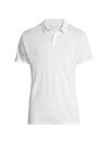 Onia Linen Polo In White