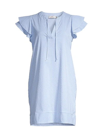 Vineyard Vines Harbor Flutter Tunic Dress In Ocean | ModeSens