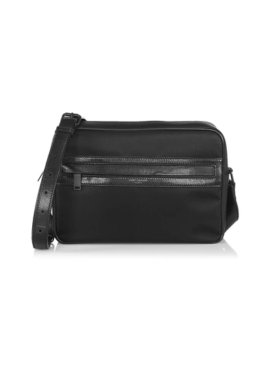Saint Laurent Camp Nylon & Leather Camera Bag In Black