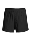 Kiki De Montparnasse Silk Boxer Shorts In Black