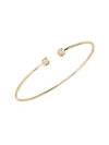 Dinh Van Women's Le Cube 18k Yellow Gold & Diamond Small Cuff