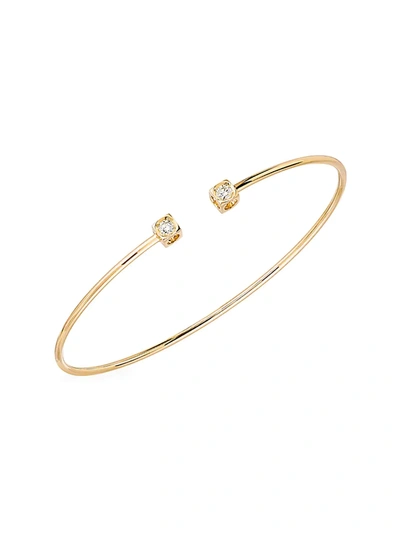Dinh Van Women's Le Cube 18k Yellow Gold & Diamond Small Cuff
