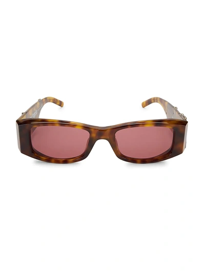 Palm Angels 18mm Rectangular Sunglasses In Burgundy