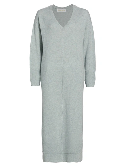 Remain Birger Christensen Nova Long Sleeve Wool Jumper Dress In Light Blue