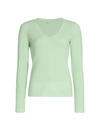 Atm Anthony Thomas Melillo Women's Cashmere V-neck Sweater In Mint