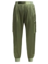 Atm Anthony Thomas Melillo Silk Cargo Pull On Pants In Agave