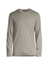 Kiton Long Sleeve Pull-over Sweater In Mid Grey