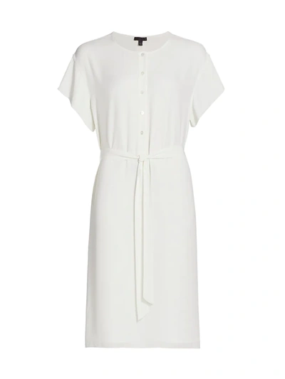 Atm Anthony Thomas Melillo Crepe Georgette Dress In White