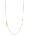 Anzie Love Letter 14k Yellow Gold Single Diamond Initial Necklace In Initial D