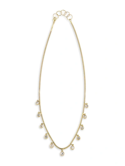 Jenna Blake 18k Yellow Gold & Diamond Drop Necklace