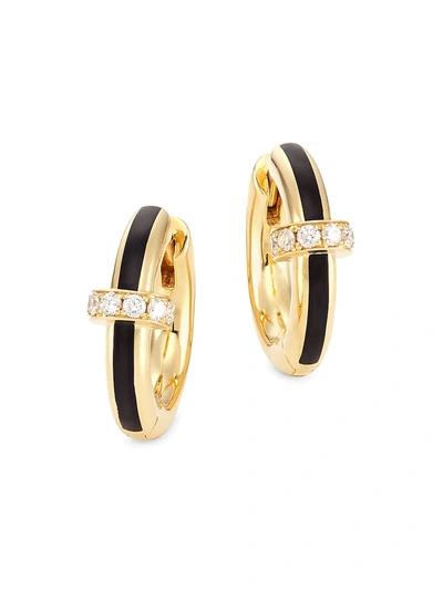 State Property Women's The Voyager Idris 18k Yellow Gold & Diamond Minor Hoop Earrings
