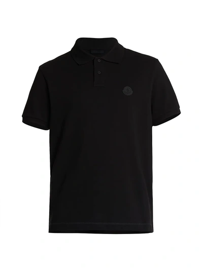 Moncler Logo Polo In Black