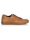 Saks Fifth Avenue Collection Low-top Leather Sneakers In Tan