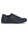 Saks Fifth Avenue Collection Low-top Leather Sneakers In Navy