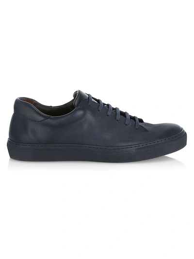 Saks Fifth Avenue Collection Low-top Leather Sneakers In Navy