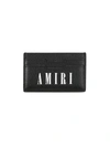 Amiri Large Logo Leather Card Holder In Black