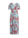 Kiyonna Women's Vienna Short-sleeve Maxi Dress In Cherry Blossom