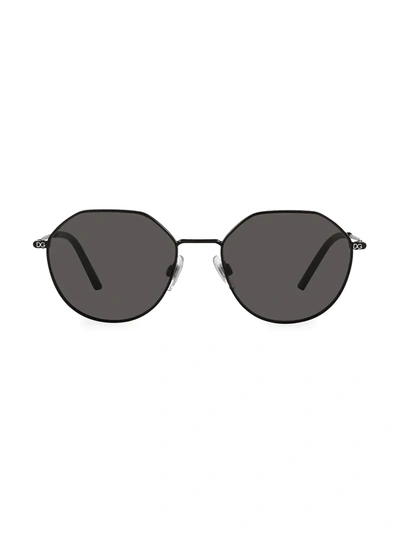Dolce & Gabbana 54mm Phantos Sunglasses In Matte Black