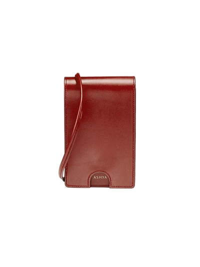 Ashya Leather Bolo Bag In Cherry