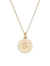 KATE SPADE GOLD-PLATED INITIAL PENDANT NECKLACE,400014676539