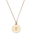 Kate Spade Gold-plated Initial Pendant Necklace In Initial R
